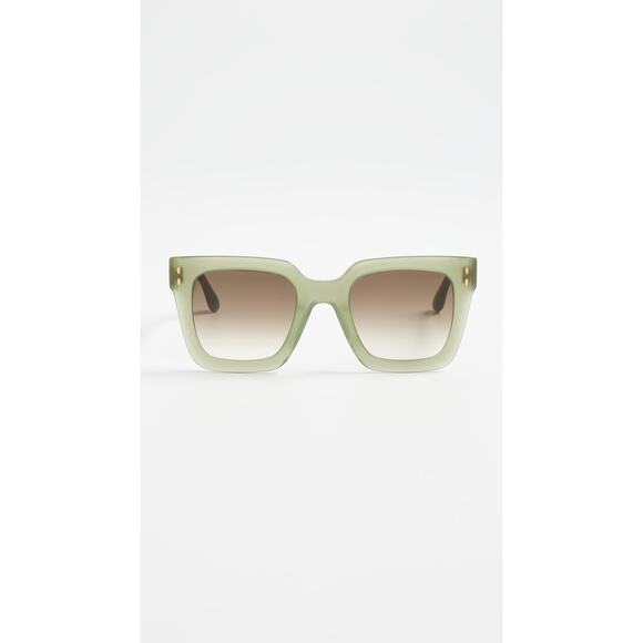 Isabel Marant Oversized Green Square Butterfly Sunglasses Size OS - Picture 1 of 4